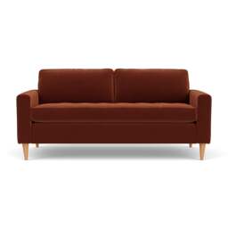 3 Seater Sofa - Brick - Matt Velvet - Saxon - The Cotswold Company - thumbnail 2