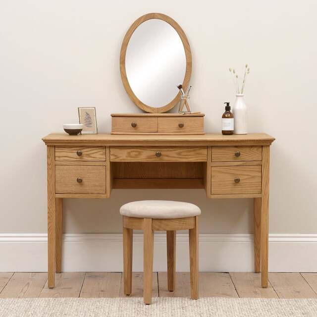 Winchcombe Oiled Oak Dressing Table - The Cotswold Company - image 1