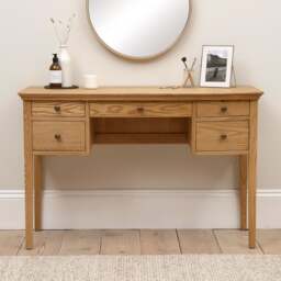 Winchcombe Oiled Oak Dressing Table - The Cotswold Company - thumbnail 2