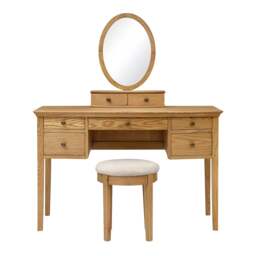 Winchcombe Oiled Oak Dressing Table - The Cotswold Company - thumbnail 3