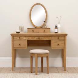 Winchcombe Oiled Oak Dressing Table - The Cotswold Company