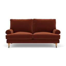 Large 2 Seater Sofa - Brick - Matt Velvet - Stewart - The Cotswold Company - thumbnail 2
