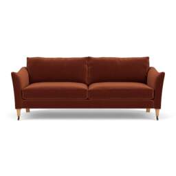 4 Seater Sofa - Brick - Matt Velvet - Robinson - The Cotswold Company - thumbnail 2