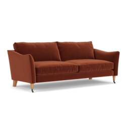 4 Seater Sofa - Brick - Matt Velvet - Robinson - The Cotswold Company - thumbnail 1