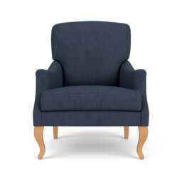 Armchair - Indigo - Luxury Italian Linen - Elsie - The Cotswold Company - thumbnail 2