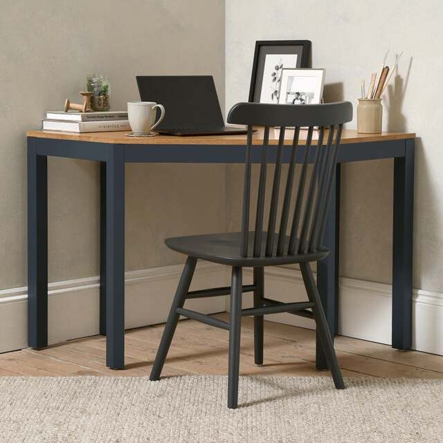 Chalford Inky Blue Corner Desk - The Cotswold Company - image 1