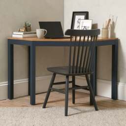 Chalford Inky Blue Corner Desk - The Cotswold Company