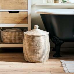 Seagrass Basket With Lid - Medium - Home Accessories - The Cotswold Company