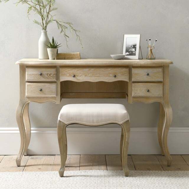 Dressing Table - Camille Limewash Oak - The Cotswold Company - image 1