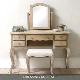 Camille Limewash Oak Dressing Table - The Cotswold Company