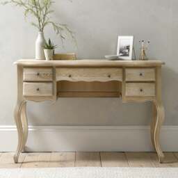 Camille Limewash Oak Dressing Table - The Cotswold Company - thumbnail 3