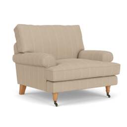 Armchair - Natural - Compton Stripe - Stewart - The Cotswold Company - thumbnail 1