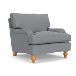 Morris Armchair - Blue Marl - House Weave - The Cotswold Company - thumbnail 1