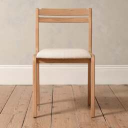 Winson Light Oak Upholstered Dining Chair - The Cotswold Company - thumbnail 4