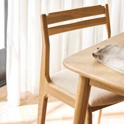 Winson Light Oak Upholstered Dining Chair - The Cotswold Company - thumbnail 2