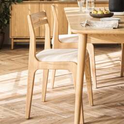 Winson Light Oak Upholstered Dining Chair - The Cotswold Company