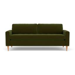 4 Seater Sofa - Forest Green - Matt Velvet - Saxon - The Cotswold Company - thumbnail 2