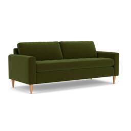 4 Seater Sofa - Forest Green - Matt Velvet - Saxon - The Cotswold Company - thumbnail 1