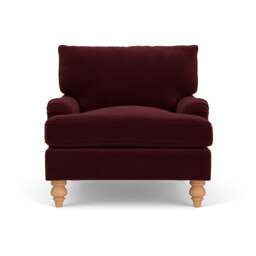 Armchair - Dark Rosehip - Matt Velvet - Morris - The Cotswold Company - thumbnail 2