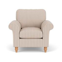 Armchair - Flax - Kingham Stripe - Hurley - The Cotswold Company - thumbnail 2