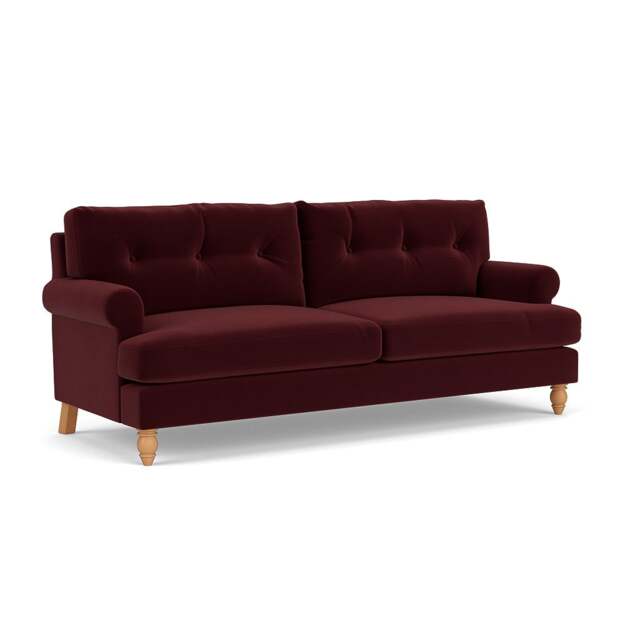 4 Seater Sofa - Dark Rosehip - Matt Velvet - Talbot - The Cotswold Company - image 1