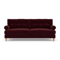 4 Seater Sofa - Dark Rosehip - Matt Velvet - Talbot - The Cotswold Company - thumbnail 2