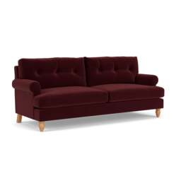 4 Seater Sofa - Dark Rosehip - Matt Velvet - Talbot - The Cotswold Company