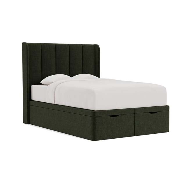 Double Ottoman Storage Bed - Moss - Eco Chenille - Parker - The Cotswold Company - image 1