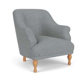 Armchair - Navy - Herringbone Weave - Everett - The Cotswold Company - thumbnail 1