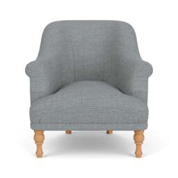 Armchair - Navy - Herringbone Weave - Everett - The Cotswold Company - thumbnail 2