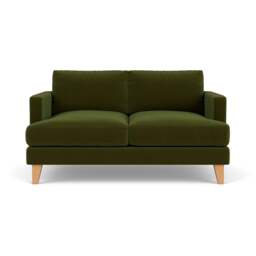 Large 2 Seater Sofa - Forest Green - Matt Velvet - Jackson - The Cotswold Company - thumbnail 2