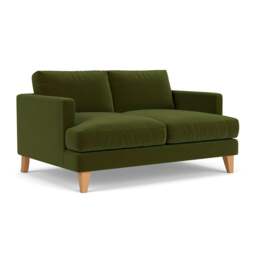 Large 2 Seater Sofa - Forest Green - Matt Velvet - Jackson - The Cotswold Company - thumbnail 1