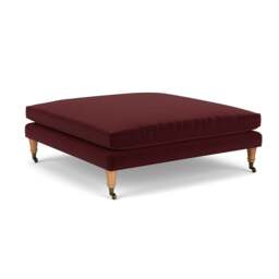 Foot Stool - Dark Rosehip - Matt Velvet - Taylor Small - The Cotswold Company