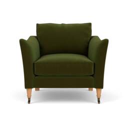 Armchair - Forest Green - Matt Velvet - Robinson - The Cotswold Company - thumbnail 2