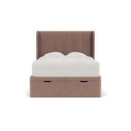 Double Ottoman Storage Bed - Dusky Rose - Eco Chenille - Parker - The Cotswold Company - thumbnail 2