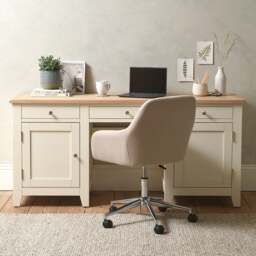 Double Pedestal Desk - Chester Classic Cream - The Cotswold Company