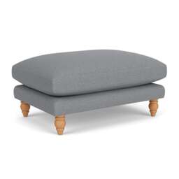 Foot Stool - Blue Marl - House Weave - Emily - The Cotswold Company