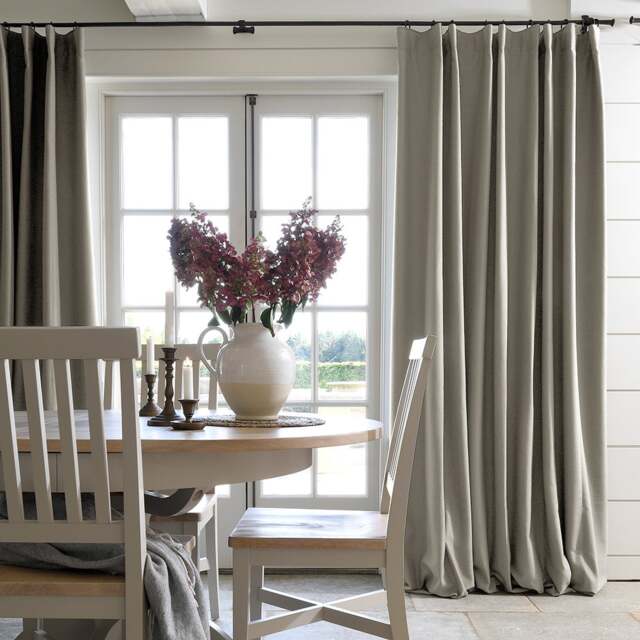 Curtain Pair 117x137cm - Apsley Natural - The Cotswold Company - image 1