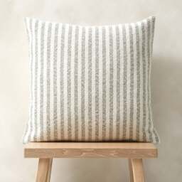 Cecil Cotton Green Striped Cushion - Home Accessories - The Cotswold Company - thumbnail 2