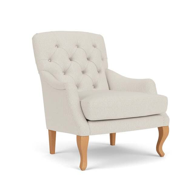 Armchair - Natural - Broadway Stripe - Olivia - The Cotswold Company - image 1