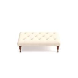 Foot Stool - Lily White - House Linen Mix - Amelia Small - The Cotswold Company - thumbnail 5