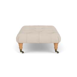 Foot Stool - Lily White - House Linen Mix - Amelia Small - The Cotswold Company - thumbnail 3