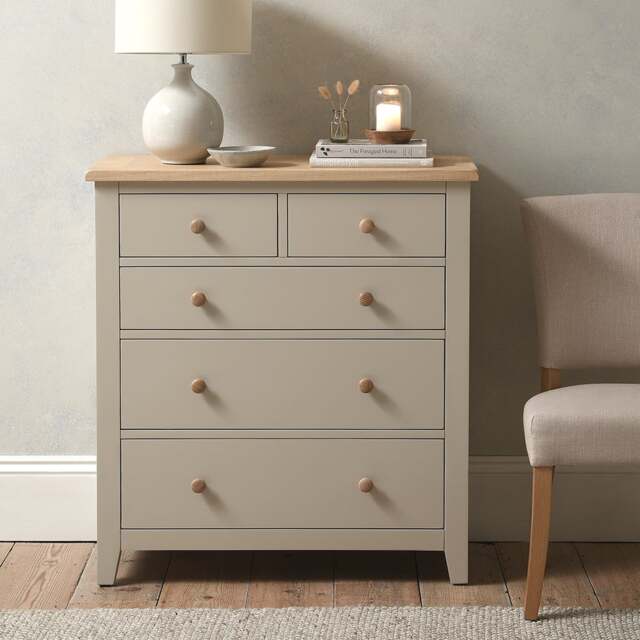 5 Drawer Chest - Chester Limestone - The Cotswold Company - image 1