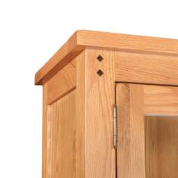 Glass Display Cabinet - Oakland Rustic Oak - The Cotswold Company - thumbnail 6