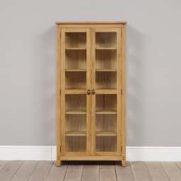 Glass Display Cabinet - Oakland Rustic Oak - The Cotswold Company - thumbnail 2