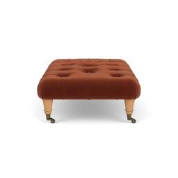 Foot Stool - Brick - Matt Velvet - Amelia Small - The Cotswold Company - thumbnail 3