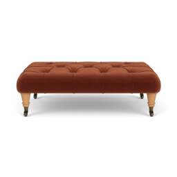 Foot Stool - Brick - Matt Velvet - Amelia Small - The Cotswold Company - thumbnail 2