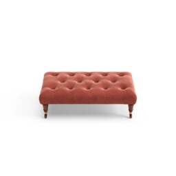 Foot Stool - Brick - Matt Velvet - Amelia Small - The Cotswold Company - thumbnail 5
