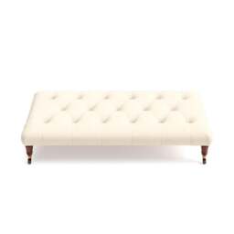 Foot Stool - Lily White - House Linen Mix - Amelia Large - The Cotswold Company - thumbnail 5