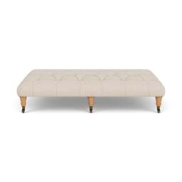 Foot Stool - Lily White - House Linen Mix - Amelia Large - The Cotswold Company - thumbnail 2